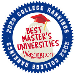 Washington Monthly Best Master's University Badge