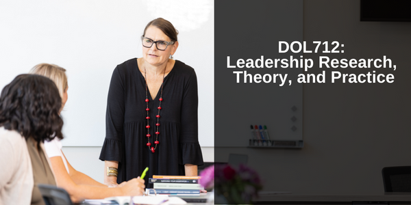 Dr. Leah Spanger teaching Leadership Research, Theory and Practice