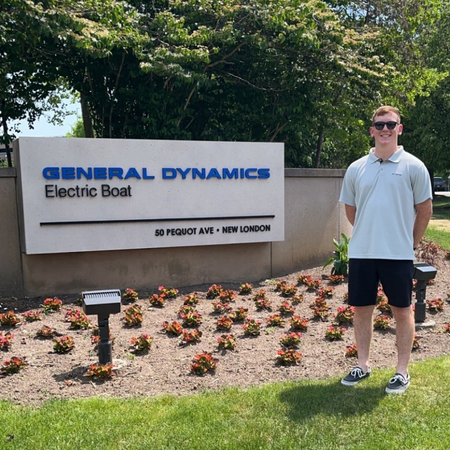 General Engineering major Nathan Lamb at his summer internship