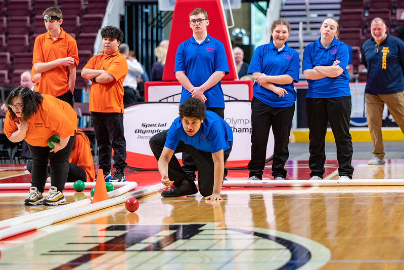 Scene from the 2023 Unified Bocce Ball State Tournament in Hershey