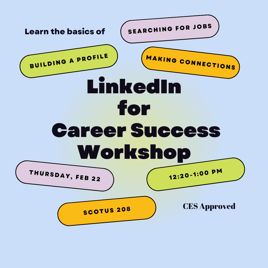 LinkedIn for Career Success- Career Services Workshop | Saint Francis ...