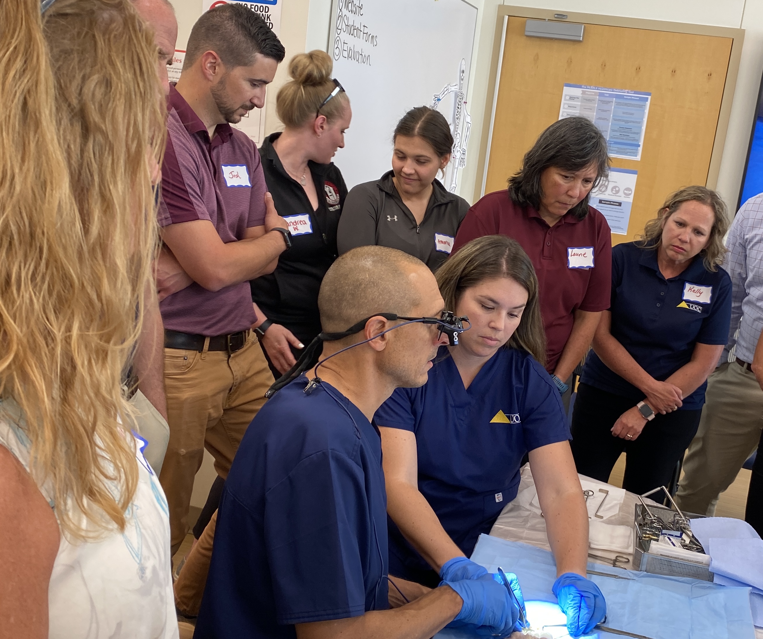 Healthcare professionals from 12 counties attended a free interactive dissection lab experience at SFU  in July. 