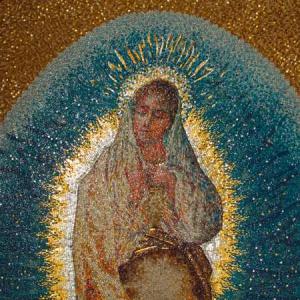 mosaic of virgin mary