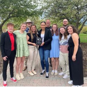 members of criminal justice club with award