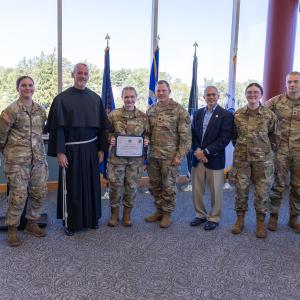 ROTC Cadets and Faculty Pose for Photo