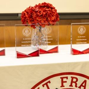 2026 Outstanding Educator Aawards on table