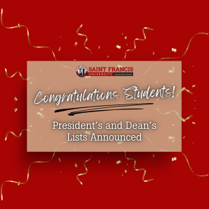 Text: Congratulations Students President's and Dean's Lists Announced graphic