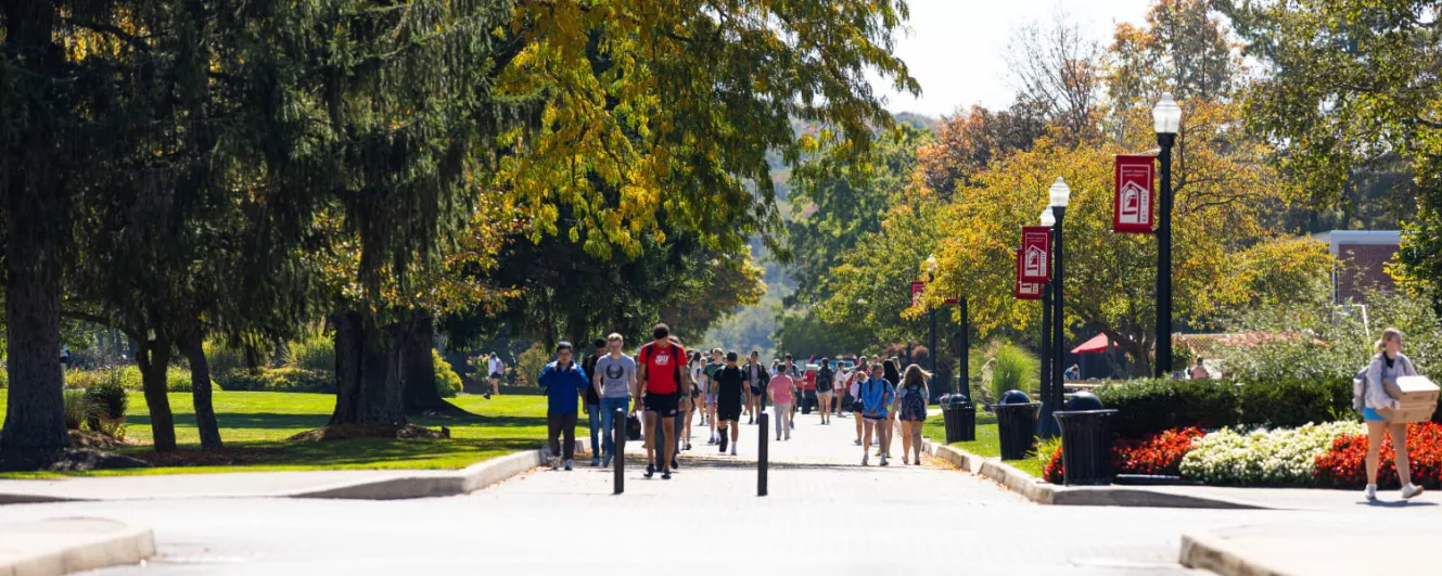students on campus
