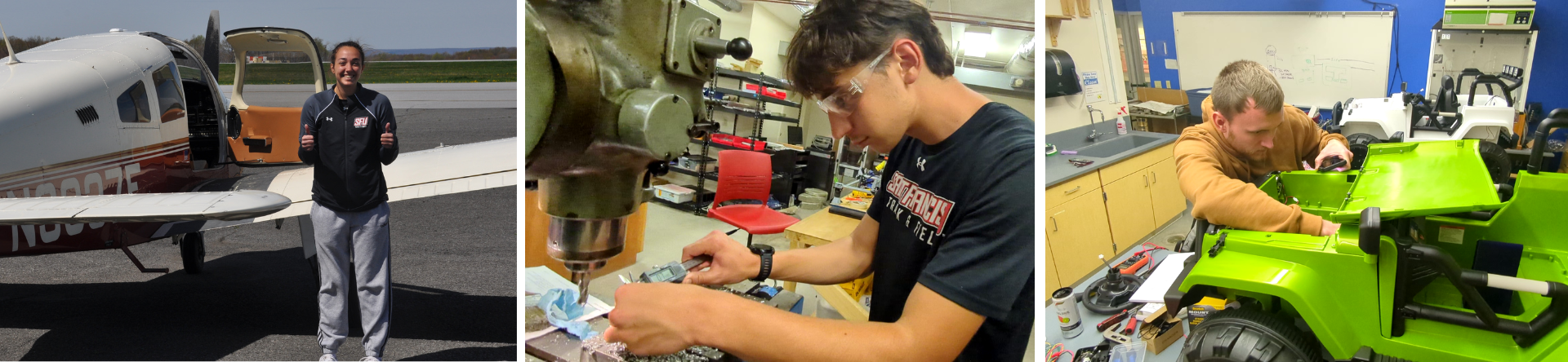Mechanical Engineering students in action