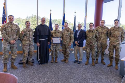 ROTC Cadets and Faculty Pose for Photo