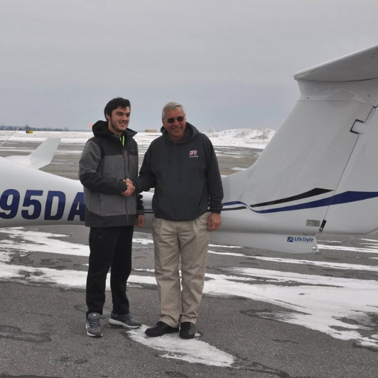 Cade Young with Instructor Larry Servinsky