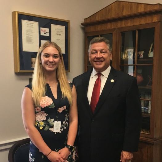 Elise Dumouchelle with Congressman Bill Shuster