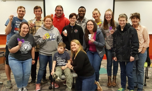 SFU Students with Thomas