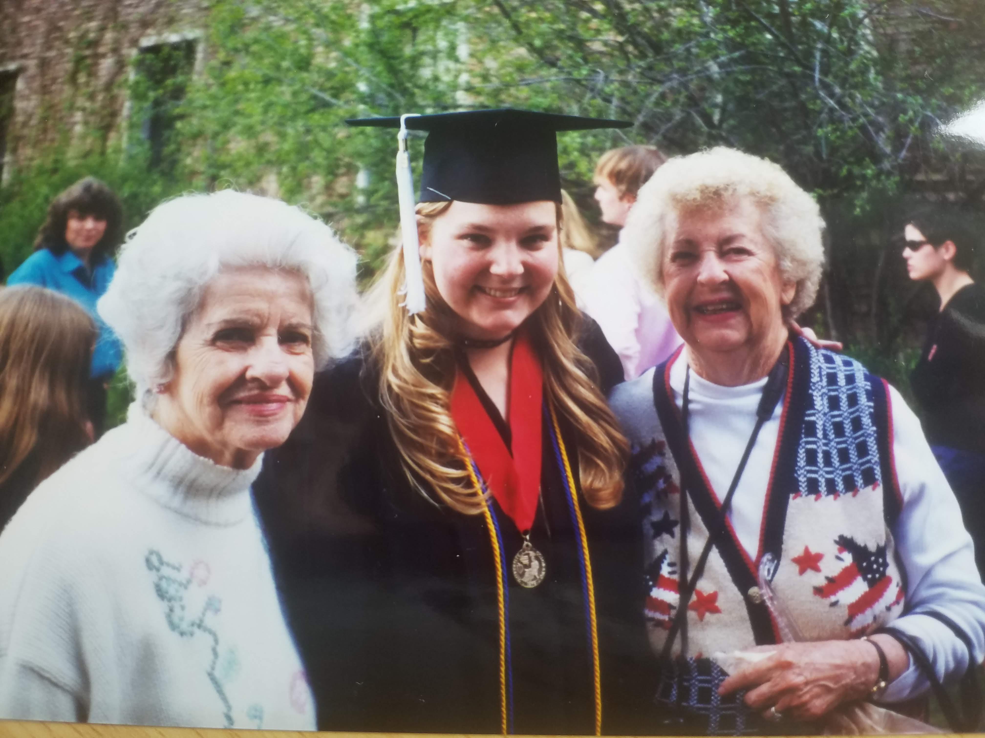 Denise with Mema and Aunt Dorothy