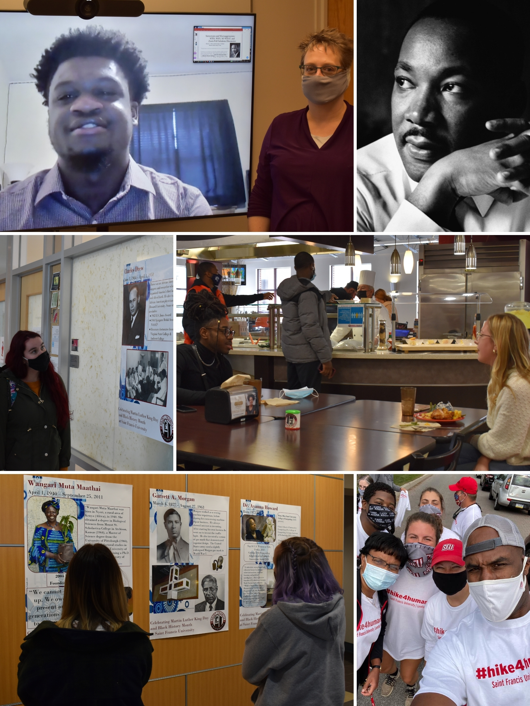 MLK Day 2021 collage of events.