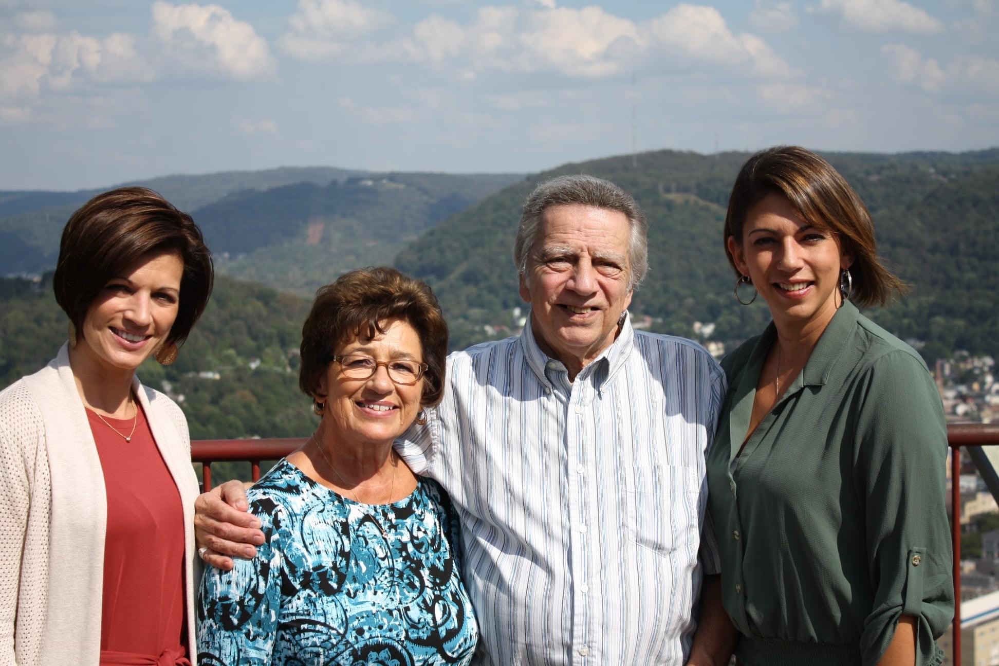 Seidel with parents and sister